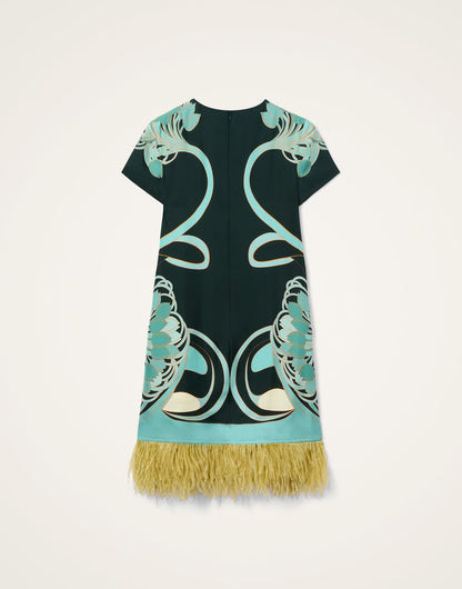 Chic Botanical Print Mini Dress