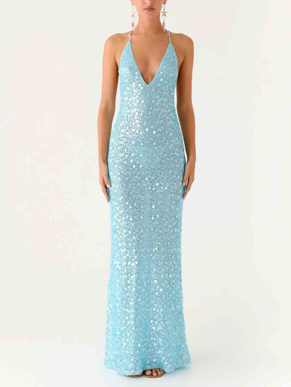 Elegant sequin maxi dress