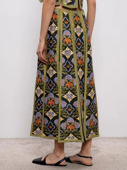 Nomad Heritage Printed Wrap Top