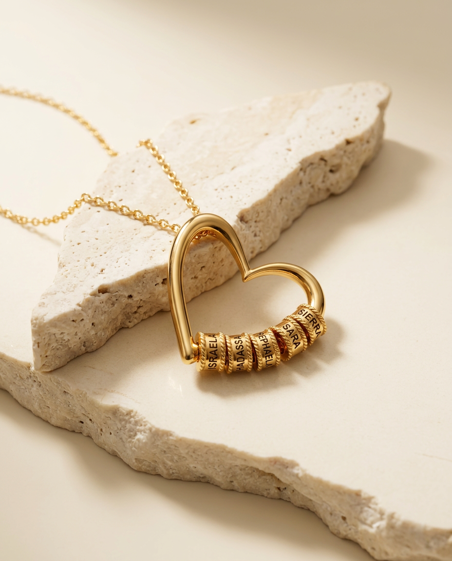 Collar Lazos Eternos | Corazón Personalizado con Nombres