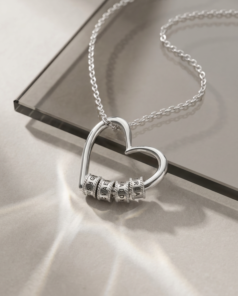 Collar Lazos Eternos | Corazón Personalizado con Nombres